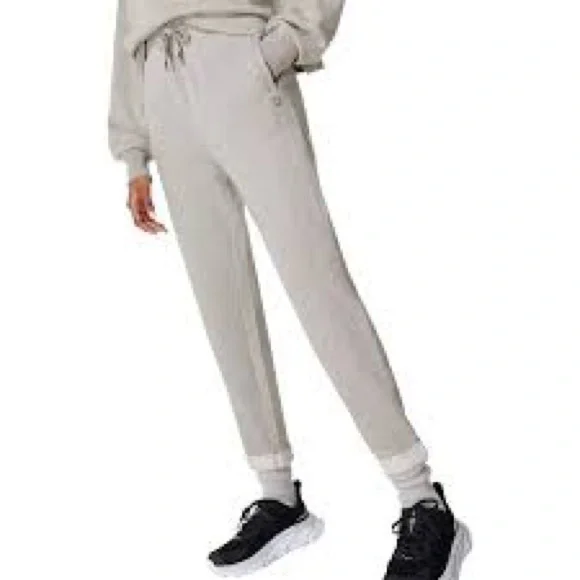 Sweaty Betty Nestle Up Sweat Set 1/4 Zip Pullover Taper Trouser Grey $228 - Picture 2 of 13